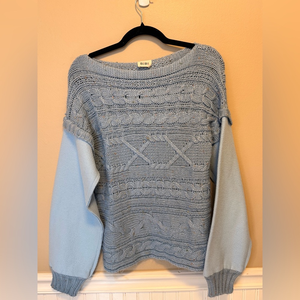 BiBi‎ Women's Soft Blue Knit Sweater